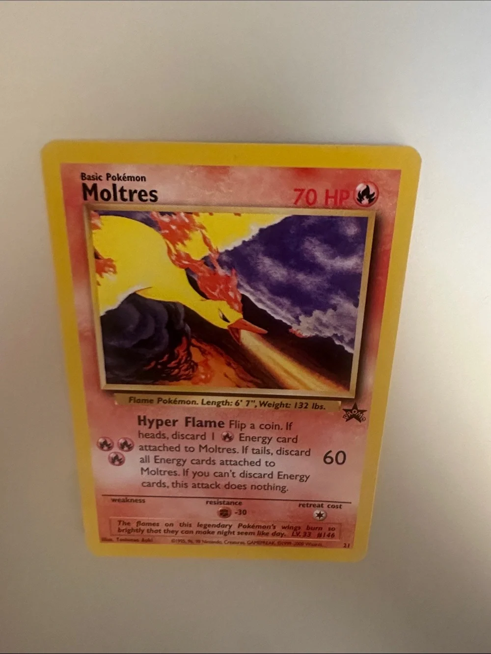 Moltres Pokémon Wizards Black Star Promo Trading Card